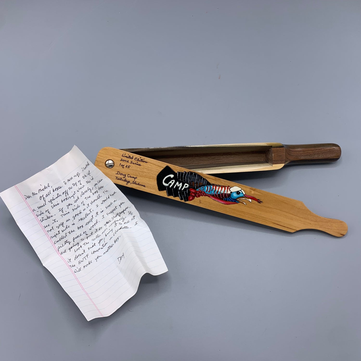 Doug Camp - Screamin Hen Box Call 2002 - Call No. 1056